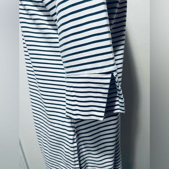Hang Ten Dress Costal Beach White And Blue Stripes Midi Women’s M - Picture 5 of 6